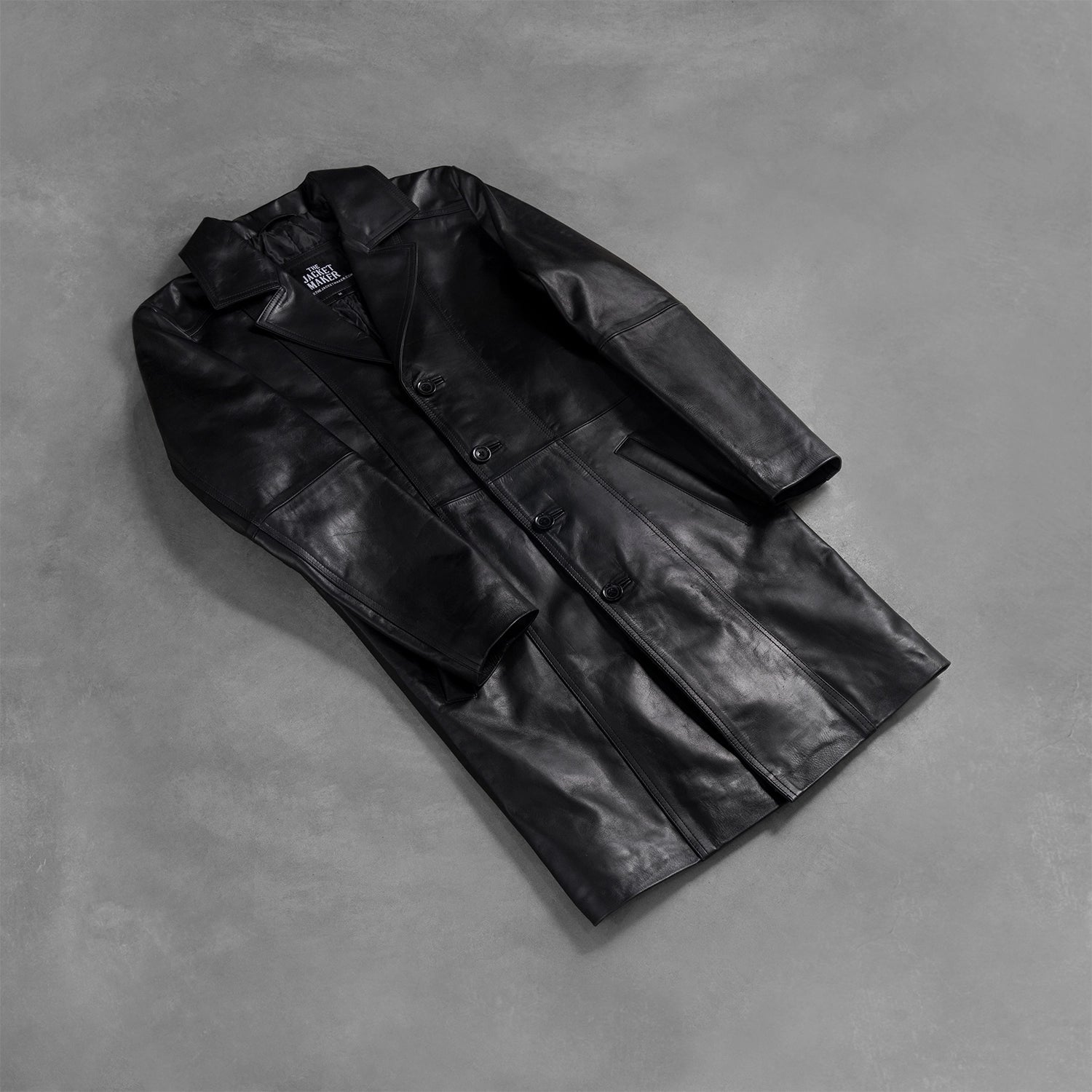 Don Long Black Leather Coat - image 7
