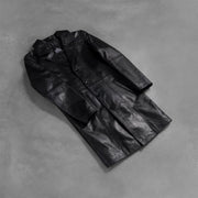 Don Long Black Leather Coat - image 7