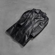 Don Long Black Leather Coat - image 8