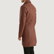 Authentic Cowhide Leather Grain Texture & Heavy-Duty Seam Stitching Detail