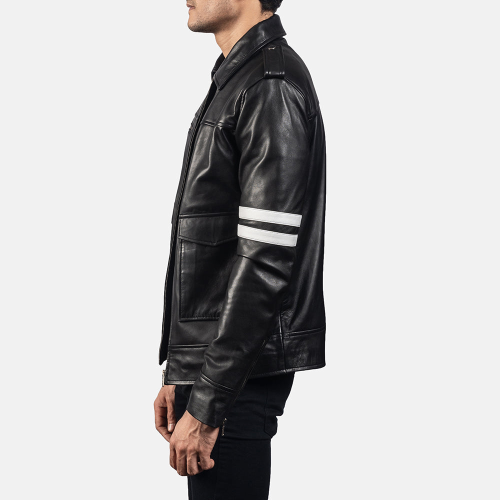 Authentic Sheepskin Leather Grain Texture & Heavy-Duty Seam Stitching Detail