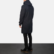 Drake Black Wool Hooded Duffle Coat - image 5