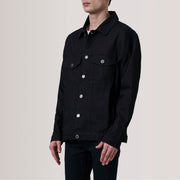 Eddie Black Oversized Denim Trucker Jacket - image 3
