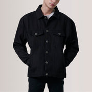 Eddie Black Oversized Denim Trucker Jacket - image 5