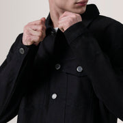 Eddie Black Oversized Denim Trucker Jacket - image 6