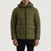 Erico Green Hooded Puffer Jacket - image 1