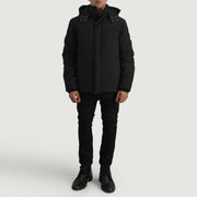 Exton Black Hooded Down Puffer Jacket - image 4