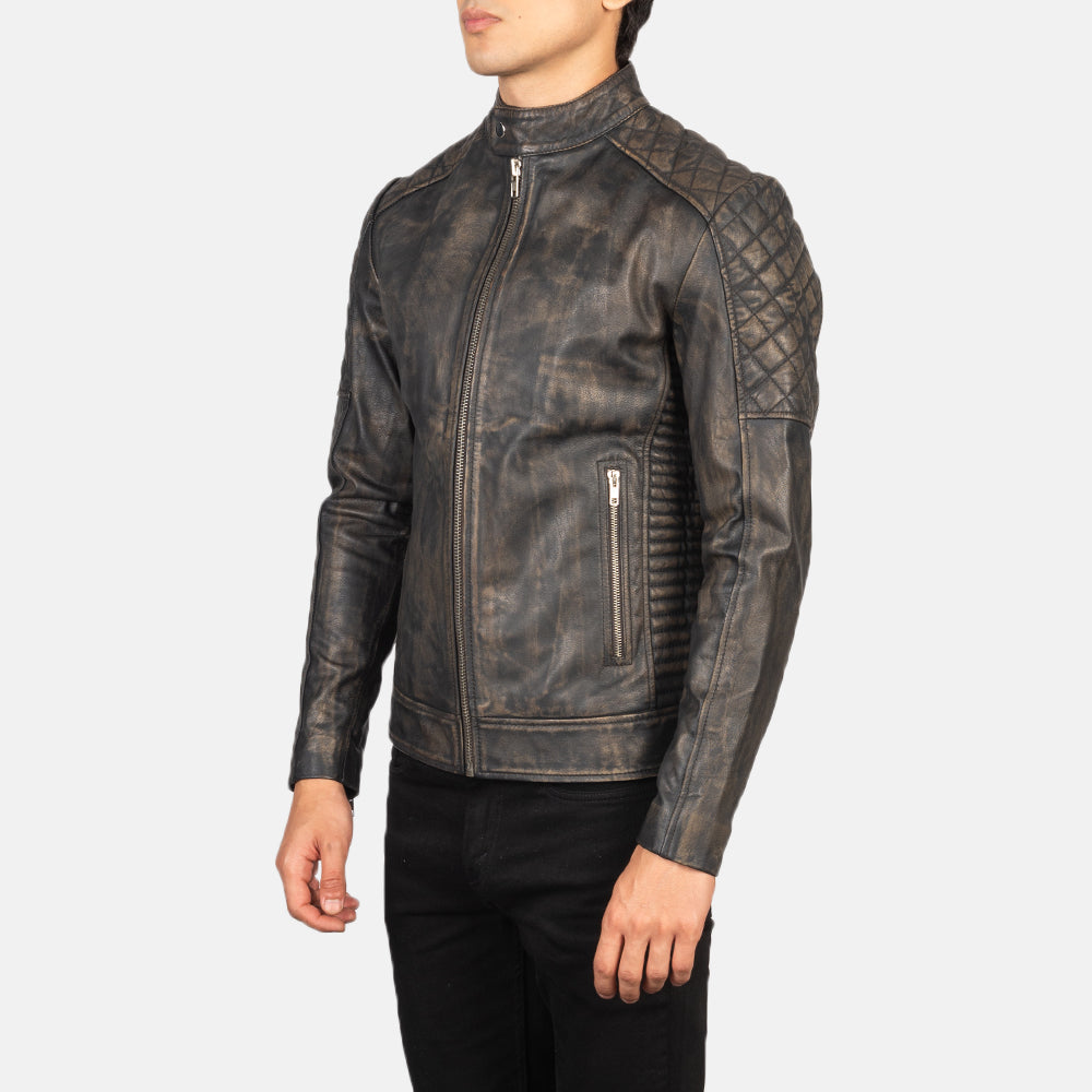 Fernando Quilted Leather Biker Jacket – alternate product view 2