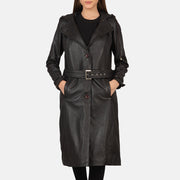Fixon Hooded Brown Trench Coat - image 1