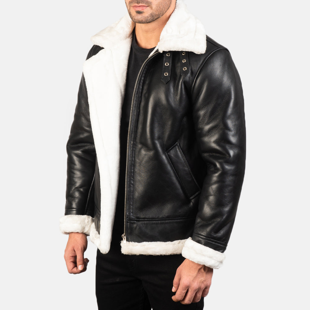 Francis B-3 Black Bomber Jacket – alternate product view 2