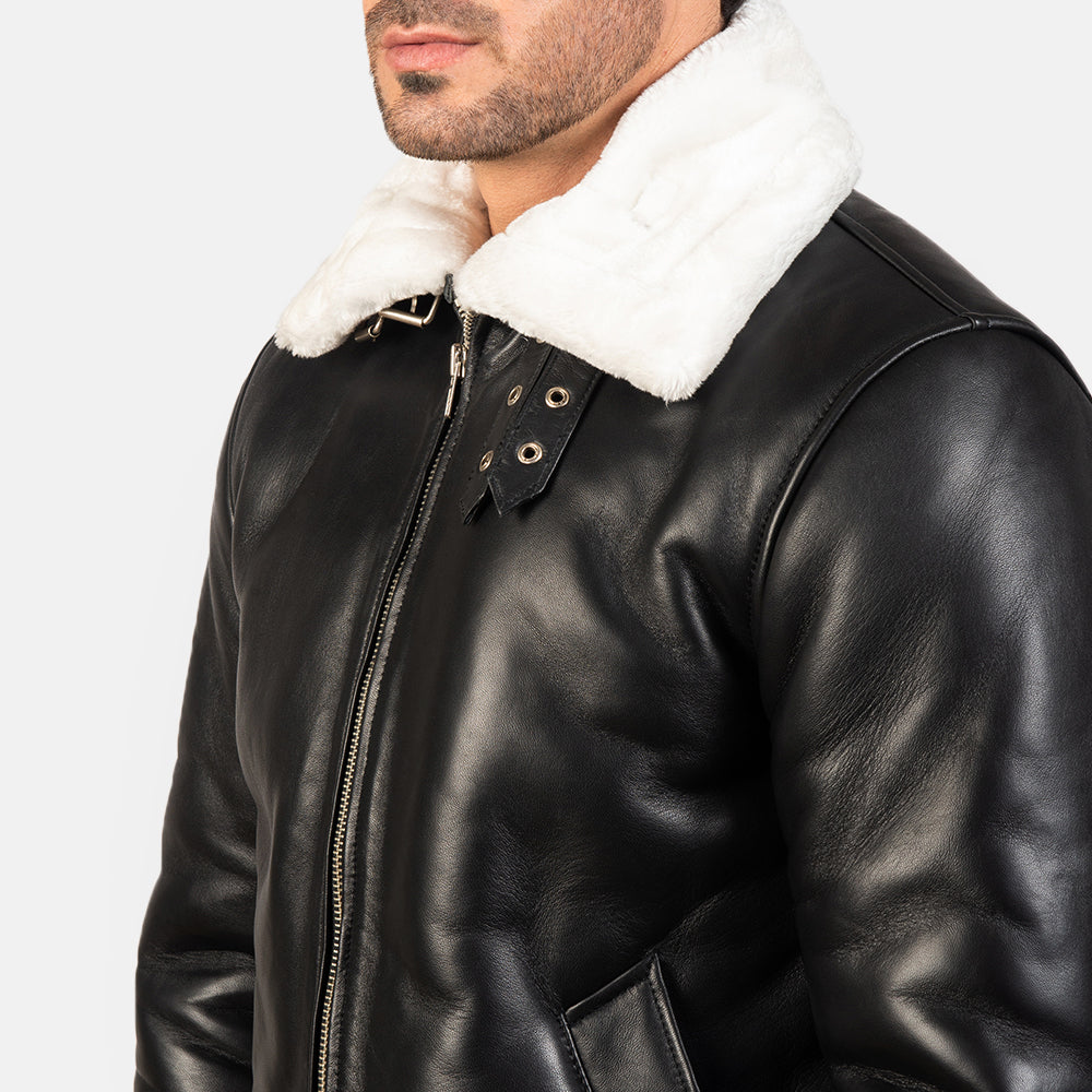 Francis B-3 Black Bomber Jacket – alternate product view 6