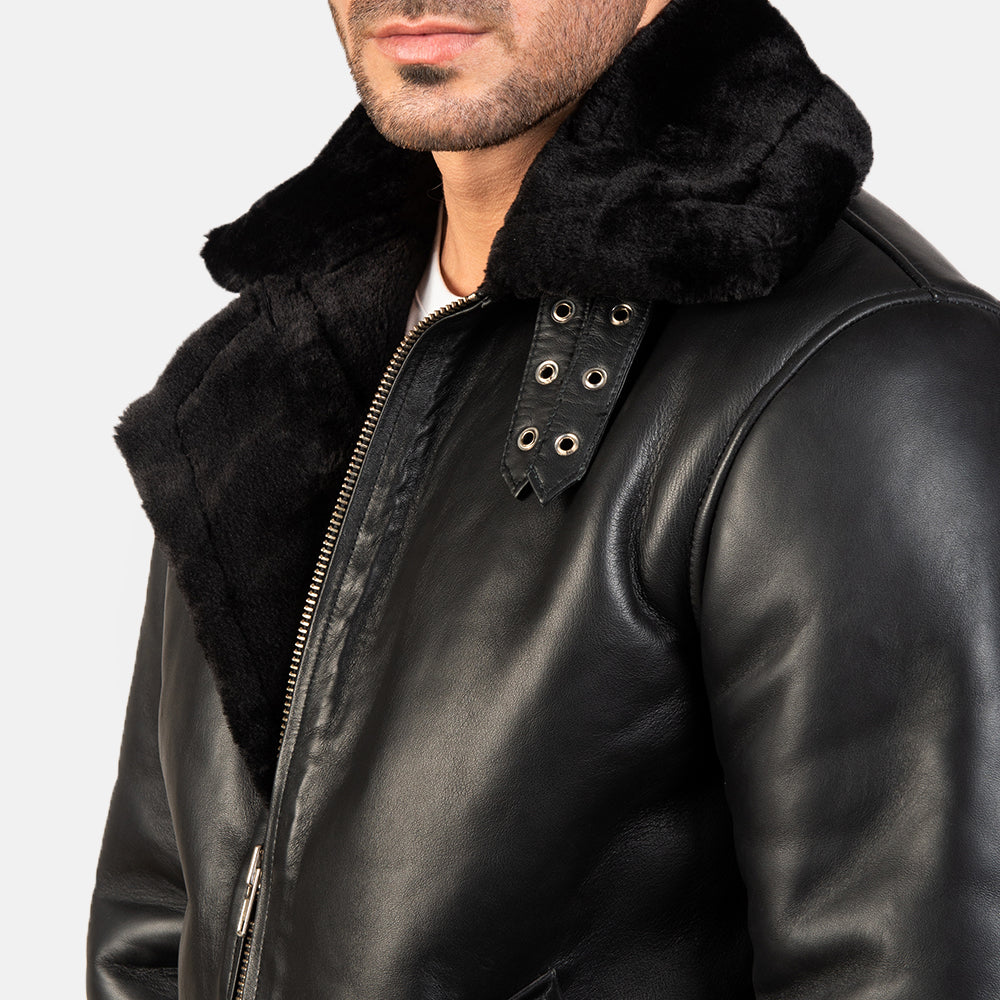 Francis B-3 Black Bomber Jacket – alternate product view 6