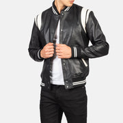 [FS] Dantee Black Leather Varsity Jacket - image 6