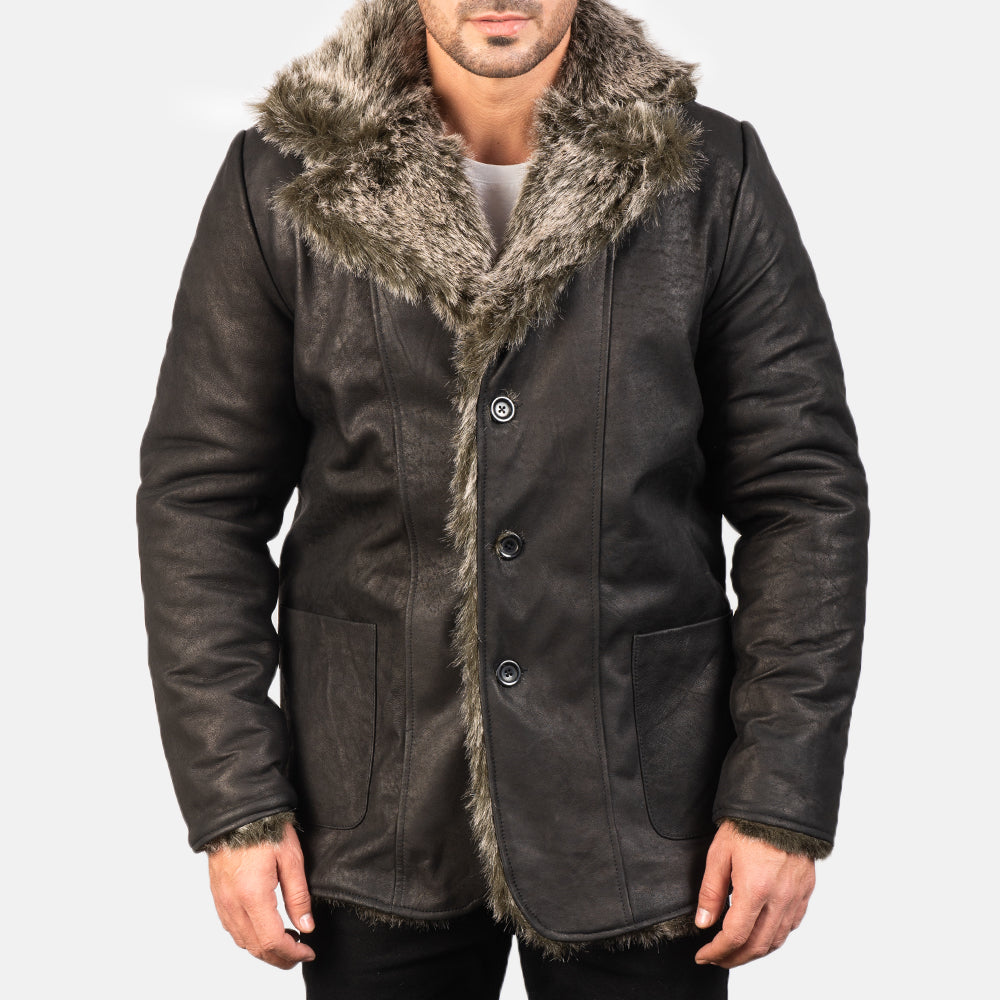 Furlong Coat Beige Leather Coat – alternate product view 4