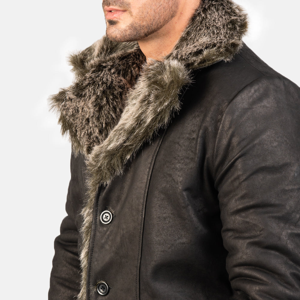 Furlong Coat Beige Leather Coat – alternate product view 6