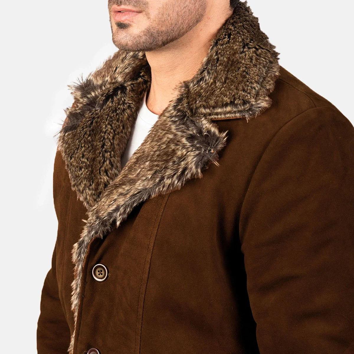 Furlong Coat Beige Leather Coat – alternate product view 6