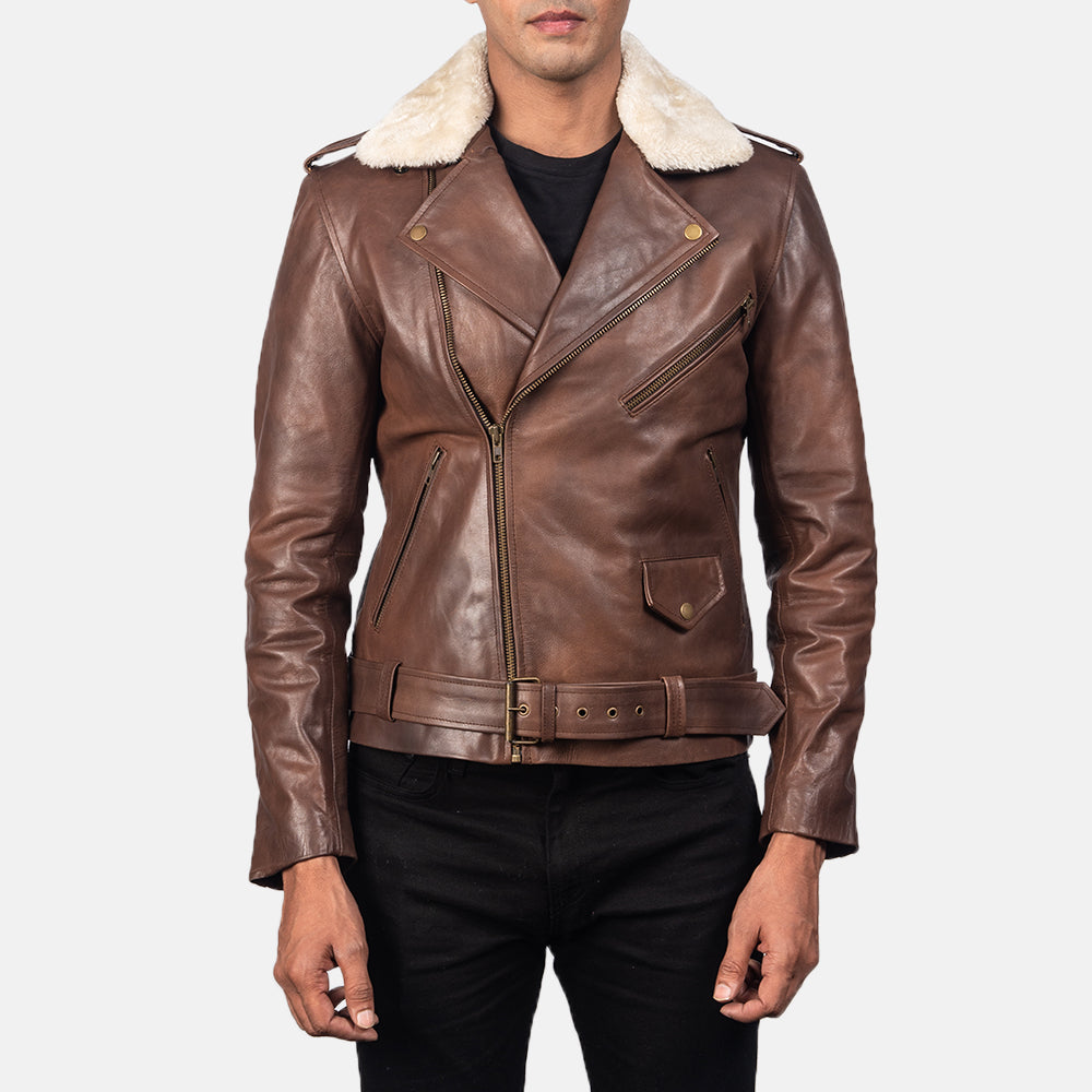 Furton Leather Biker Jacket – alternate product view 3