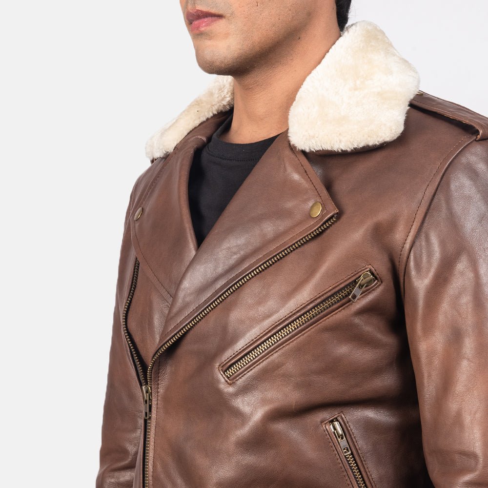 Furton Leather Biker Jacket – alternate product view 6