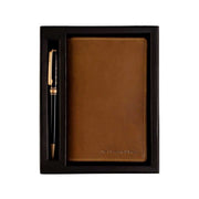 Giftset Leather Writing Case and Pen (Passport holder), front view
