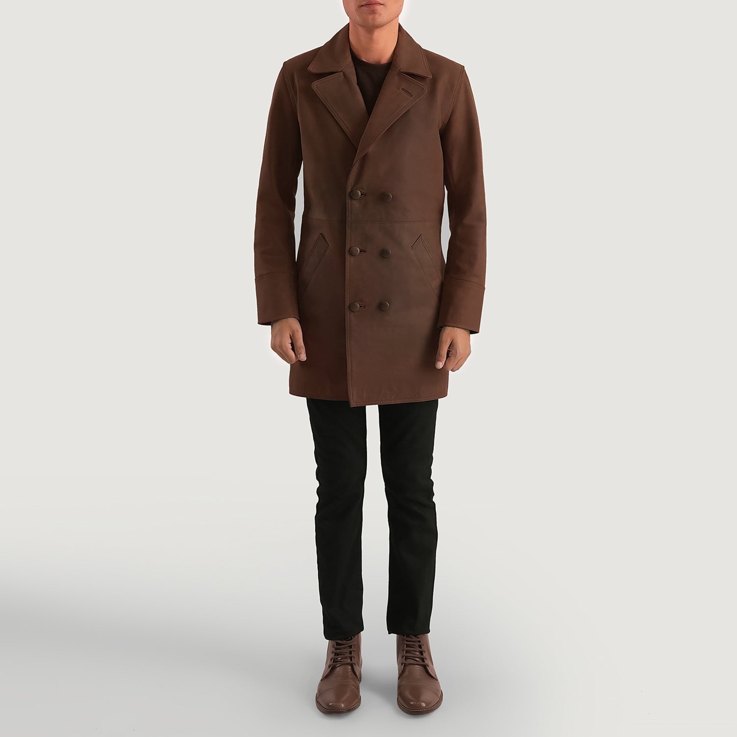 Half Life Brown Leather Coat - image 4