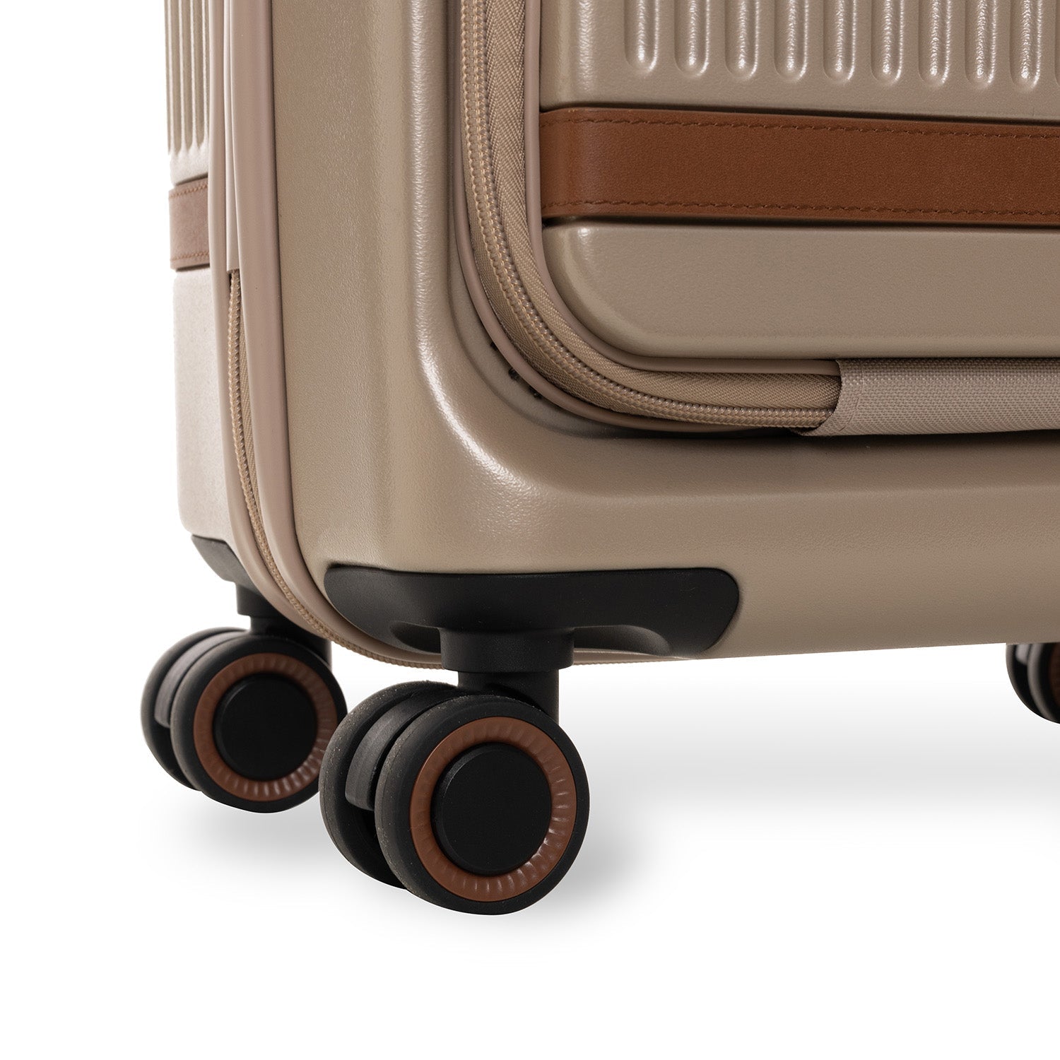 Champagne Hand Luggage Suitcase Front Pocket Zuna, detail view 3
