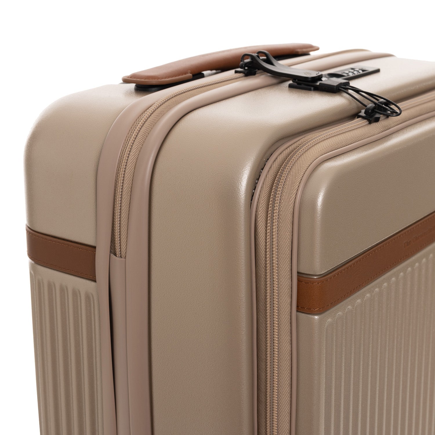 Champagne Hand Luggage Suitcase Front Pocket Zuna, detail view 5