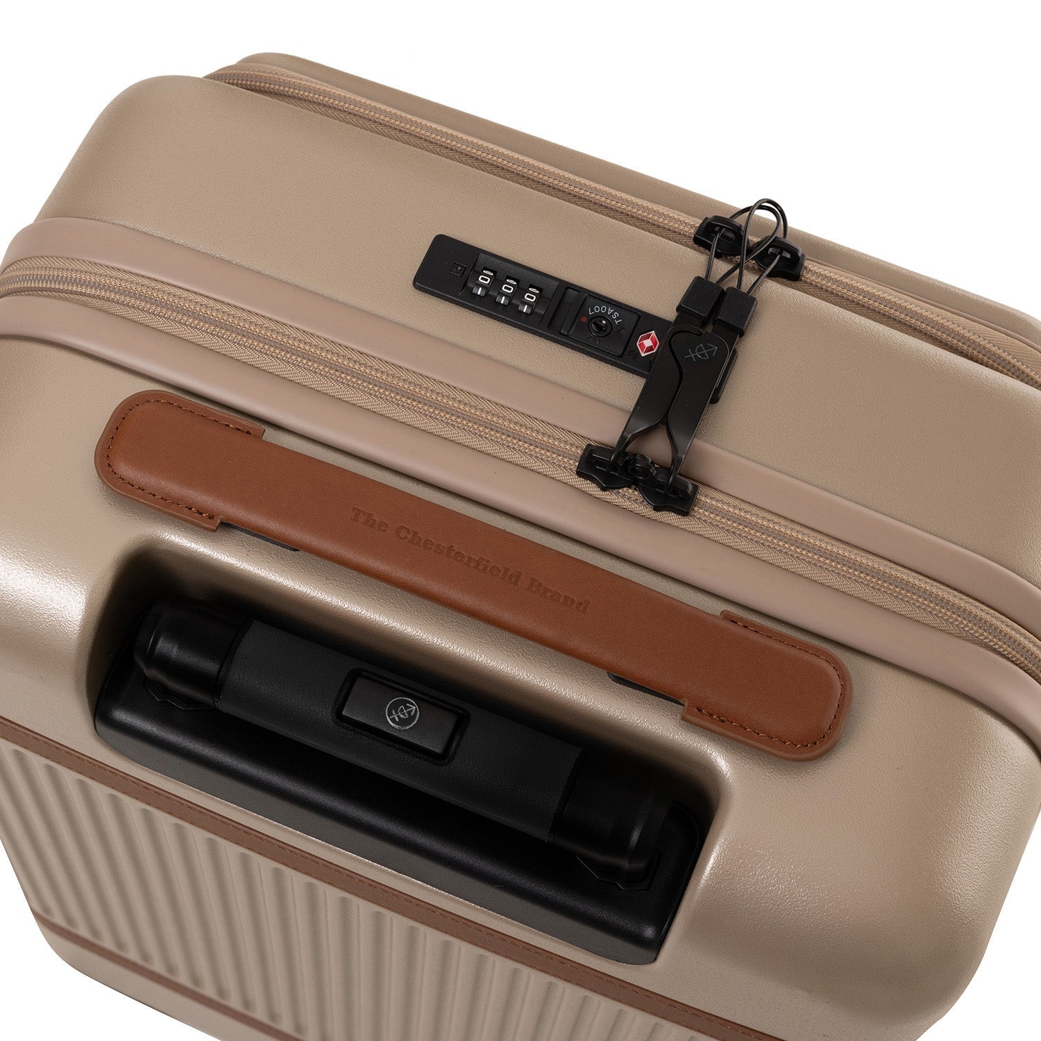 Champagne Hand Luggage Suitcase Front Pocket Zuna, detail view 6
