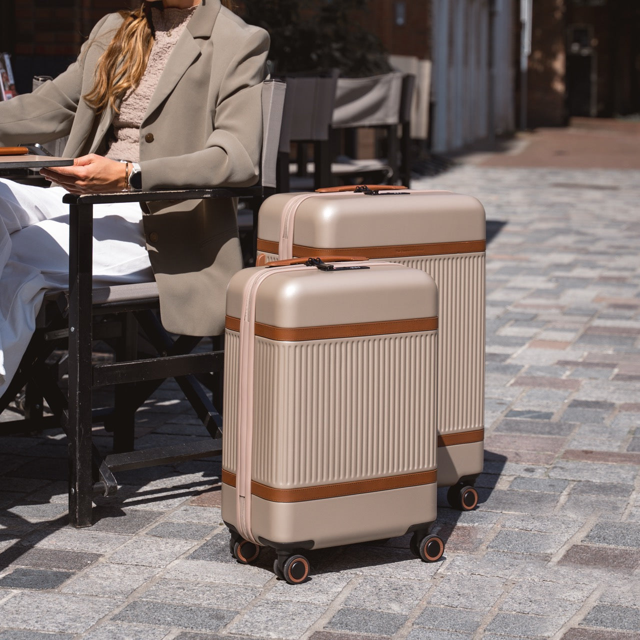 Champagne Hand Luggage Suitcase Zuna, detail view 1
