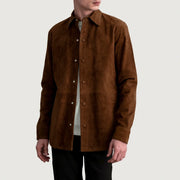 Haven Brown Suede Leather Shirt - image 1