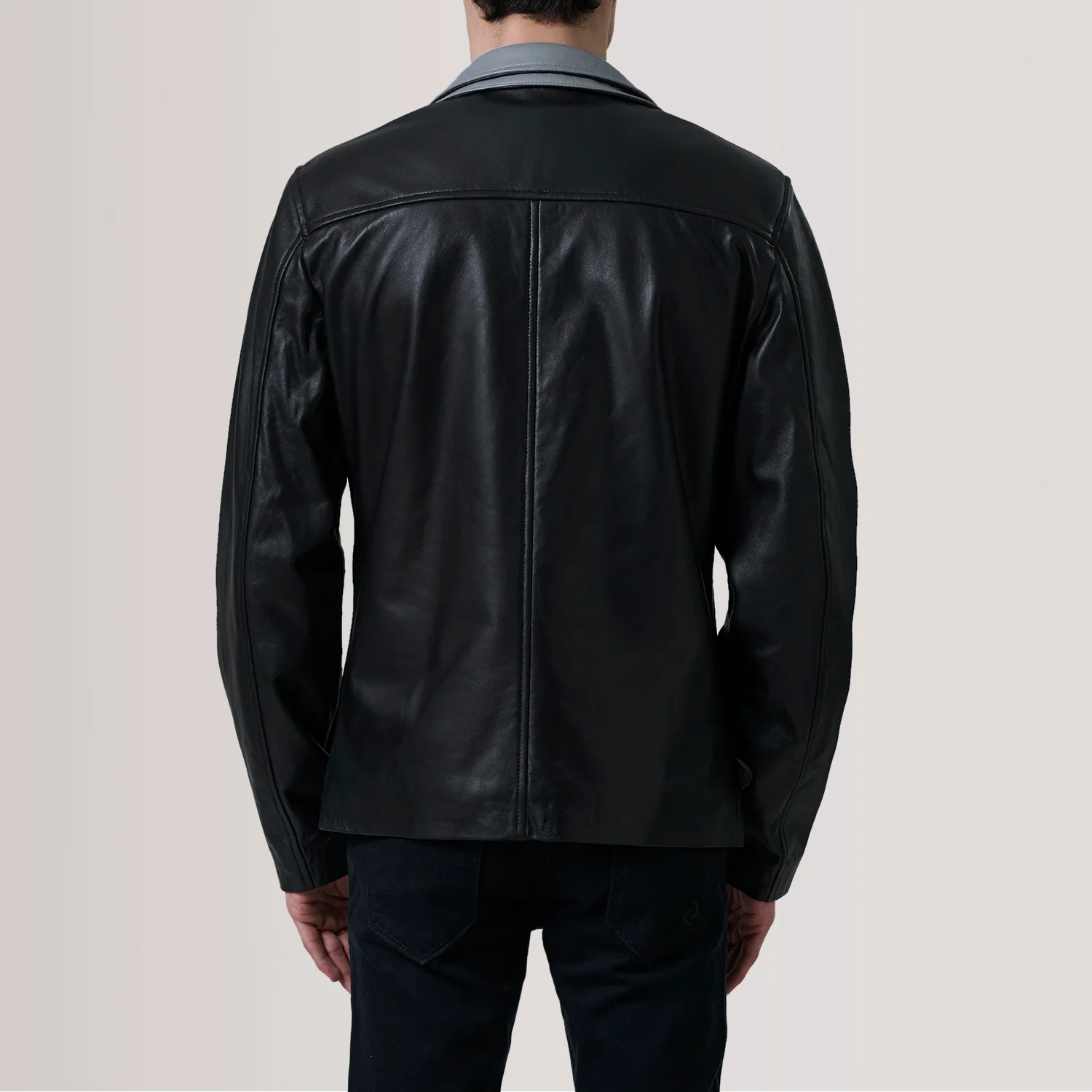 Henrik Black Leather Cafe Racer - image 4