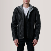 Henrik Black Leather Cafe Racer - image 5