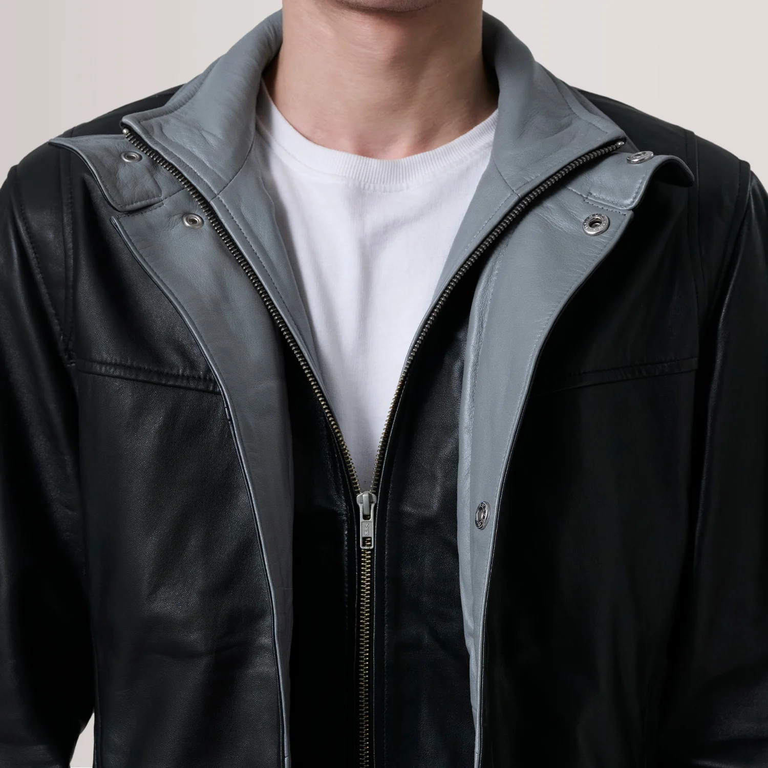 Henrik Black Leather Cafe Racer - image 6