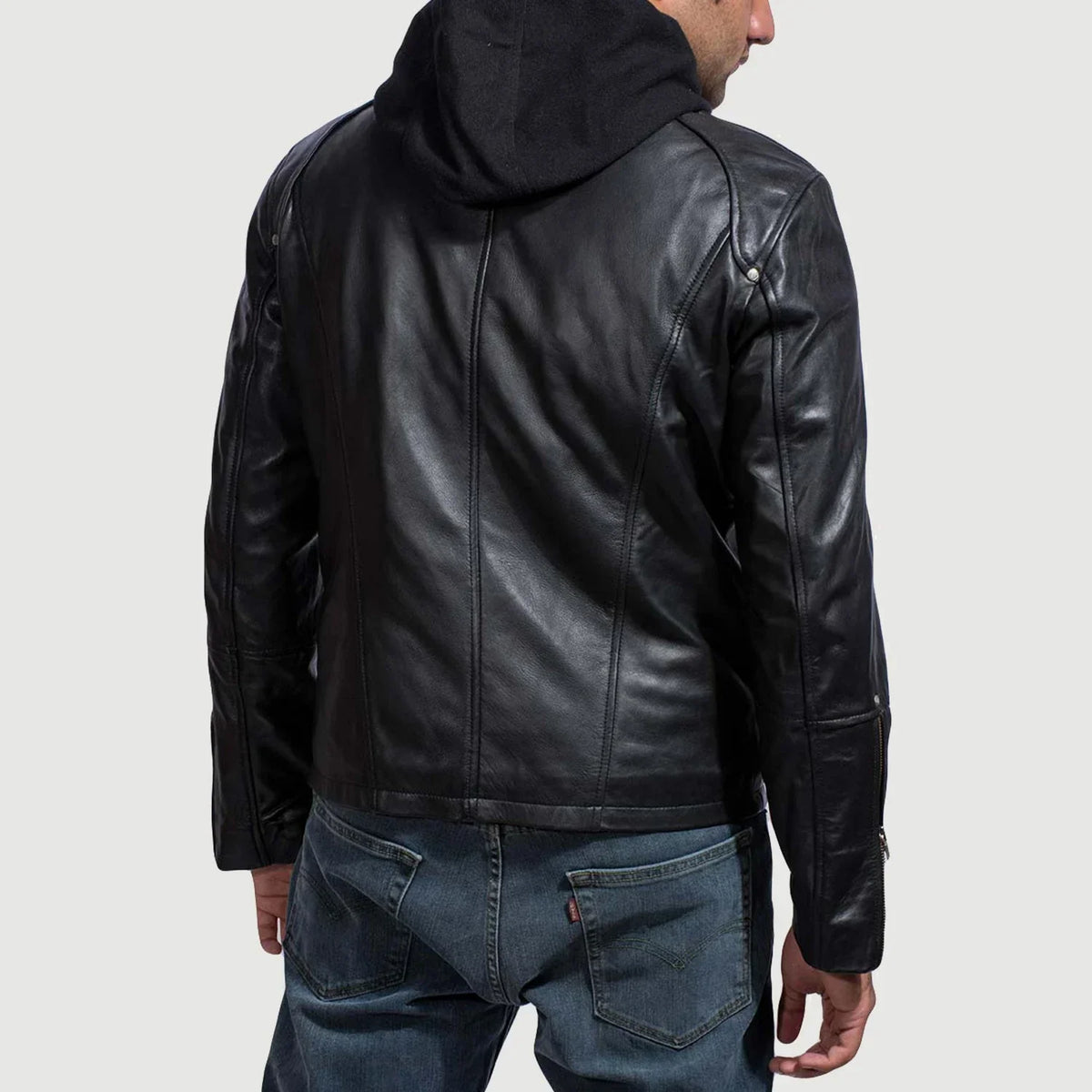 Authentic Cowhide Leather Grain Texture & Heavy-Duty Seam Stitching Detail