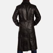 Hooligan Black Leather Trench Coat - image 5
