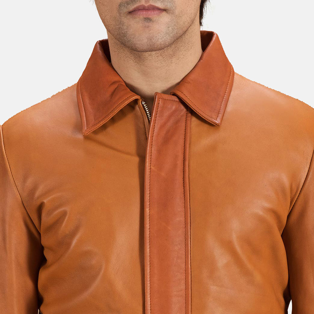Hubert Tan Brown Leather Jacket - image 5