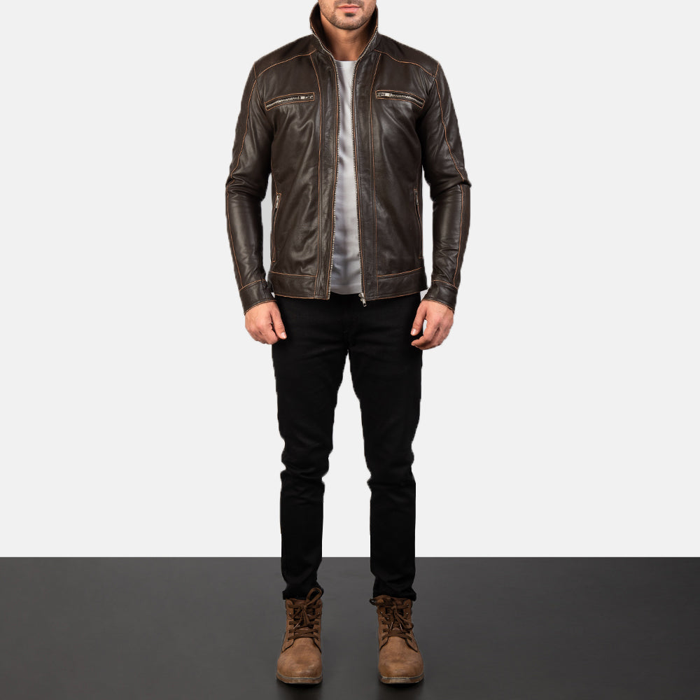 Hudson Leather Biker Jacket – alternate product view 3