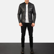 Ionic Black Leather Jacket - image 3
