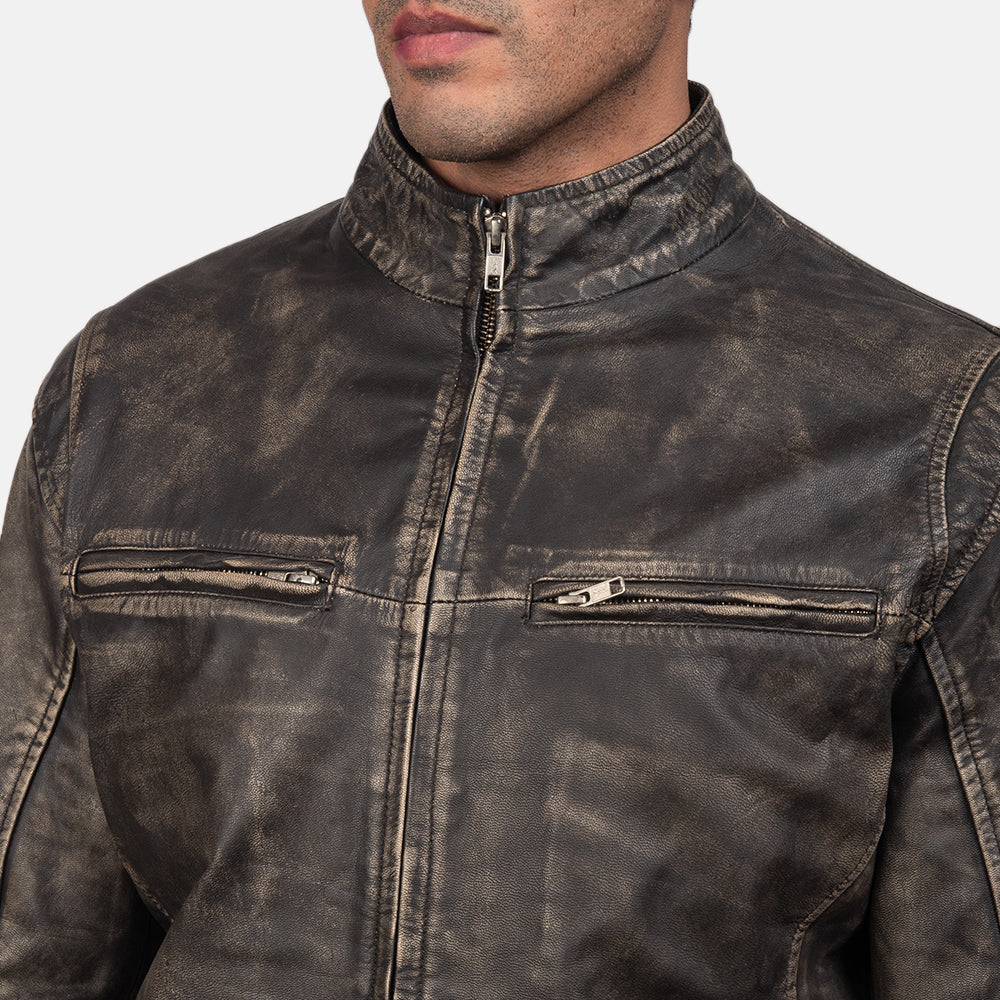 Ionic Leather Biker Jacket – alternate product view 5
