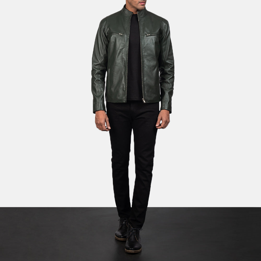 Ionic Leather Biker Jacket – alternate product view 4