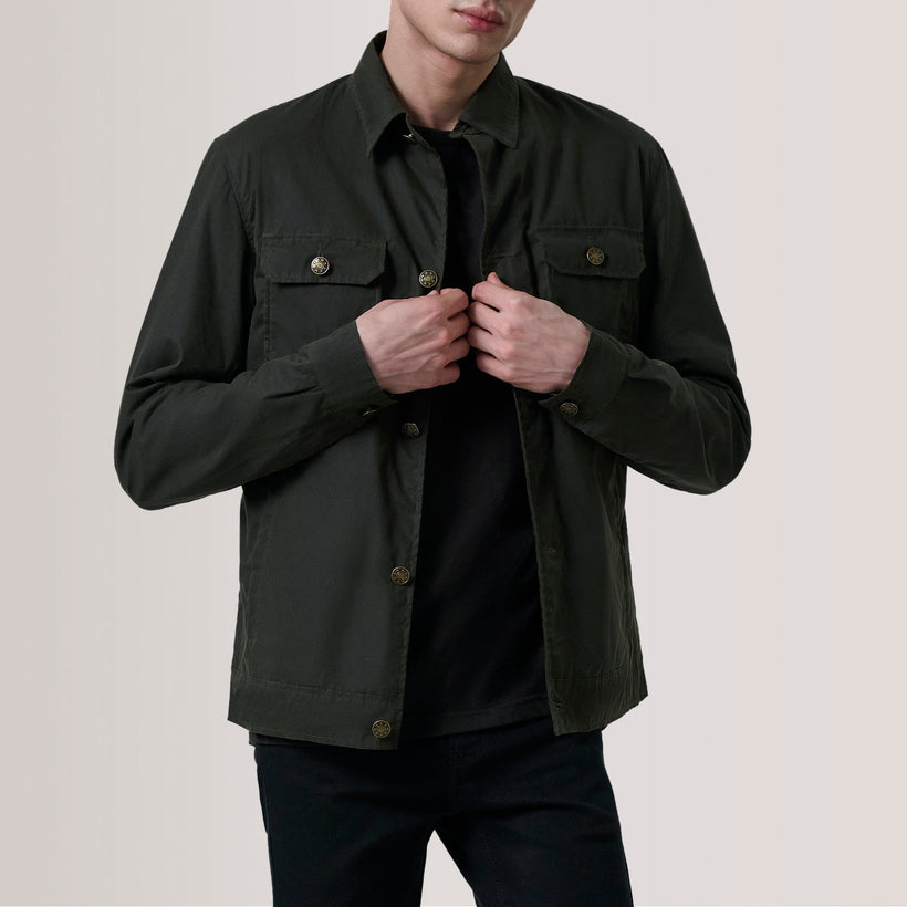 Irwin Olive Waxed Canvas Field Jacket – alternate product view 1