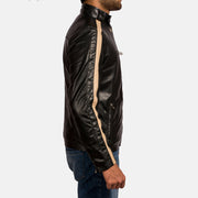 Authentic Sheepskin Leather with Semi-aniline Finish Grain Texture & Heavy-Duty Seam Stitching Detail