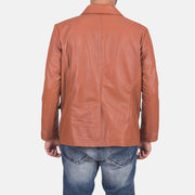James Tan Brown Leather Blazer - image 6