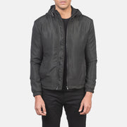 Jimmy Black Hooded Windbreaker Jacket - image 1