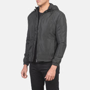 Jimmy Black Hooded Windbreaker Jacket - image 2