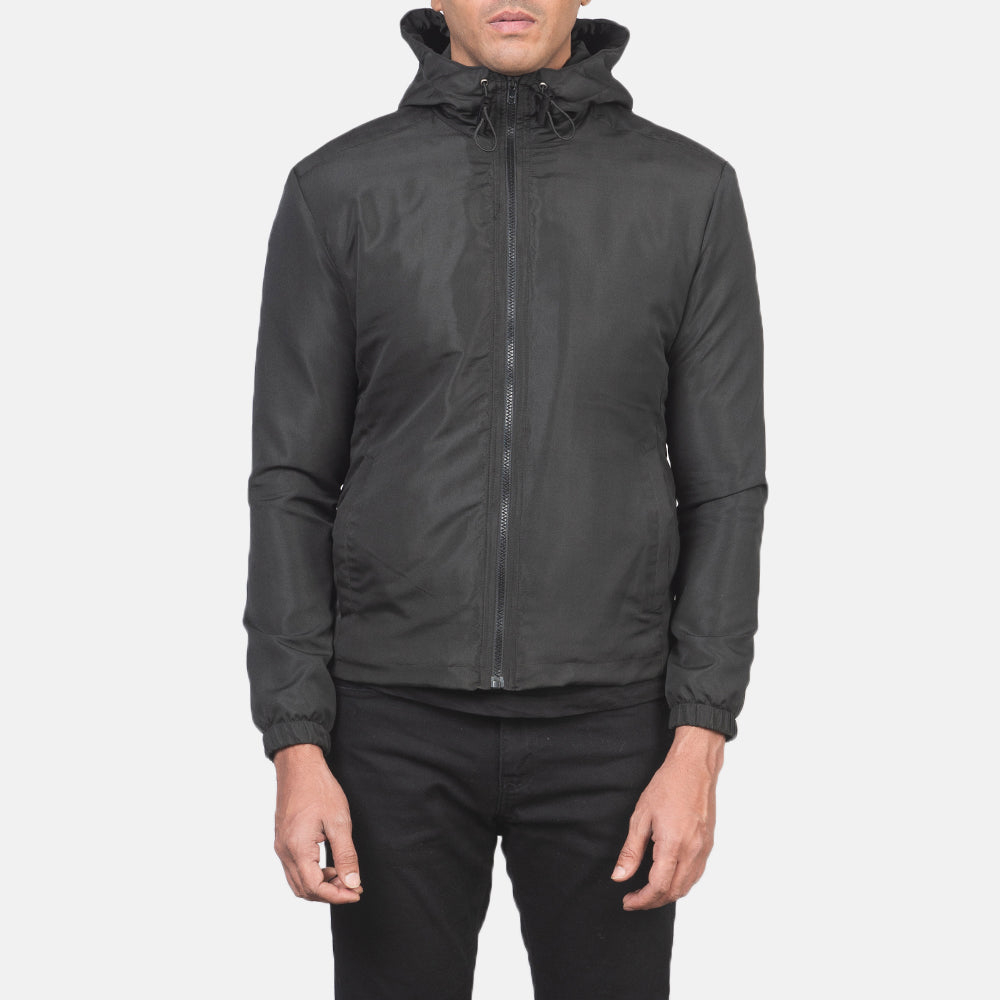 Jimmy Black Hooded Windbreaker Jacket - image 4