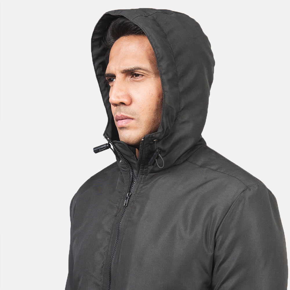 Jimmy Black Hooded Windbreaker Jacket - image 6