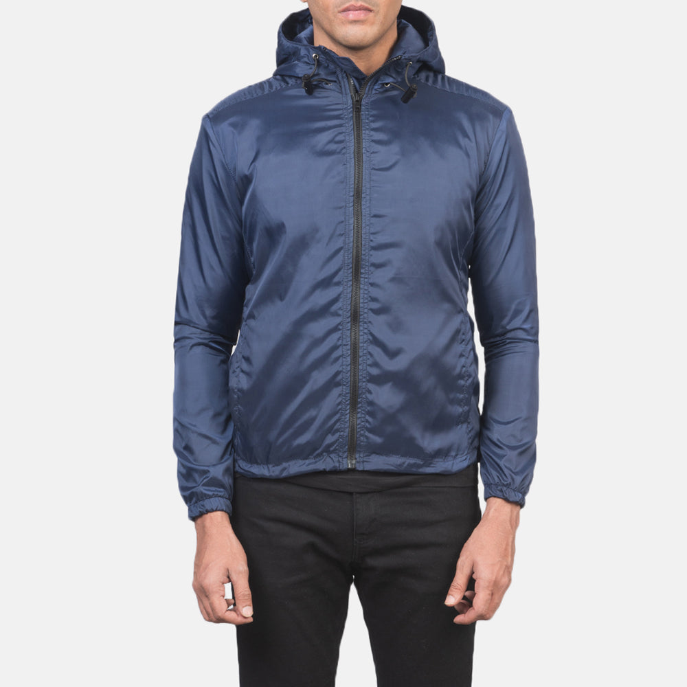 Jimmy Blue Hooded Windbreaker Jacket - image 1