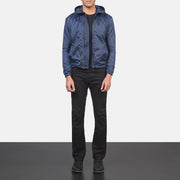 Jimmy Blue Hooded Windbreaker Jacket - image 3