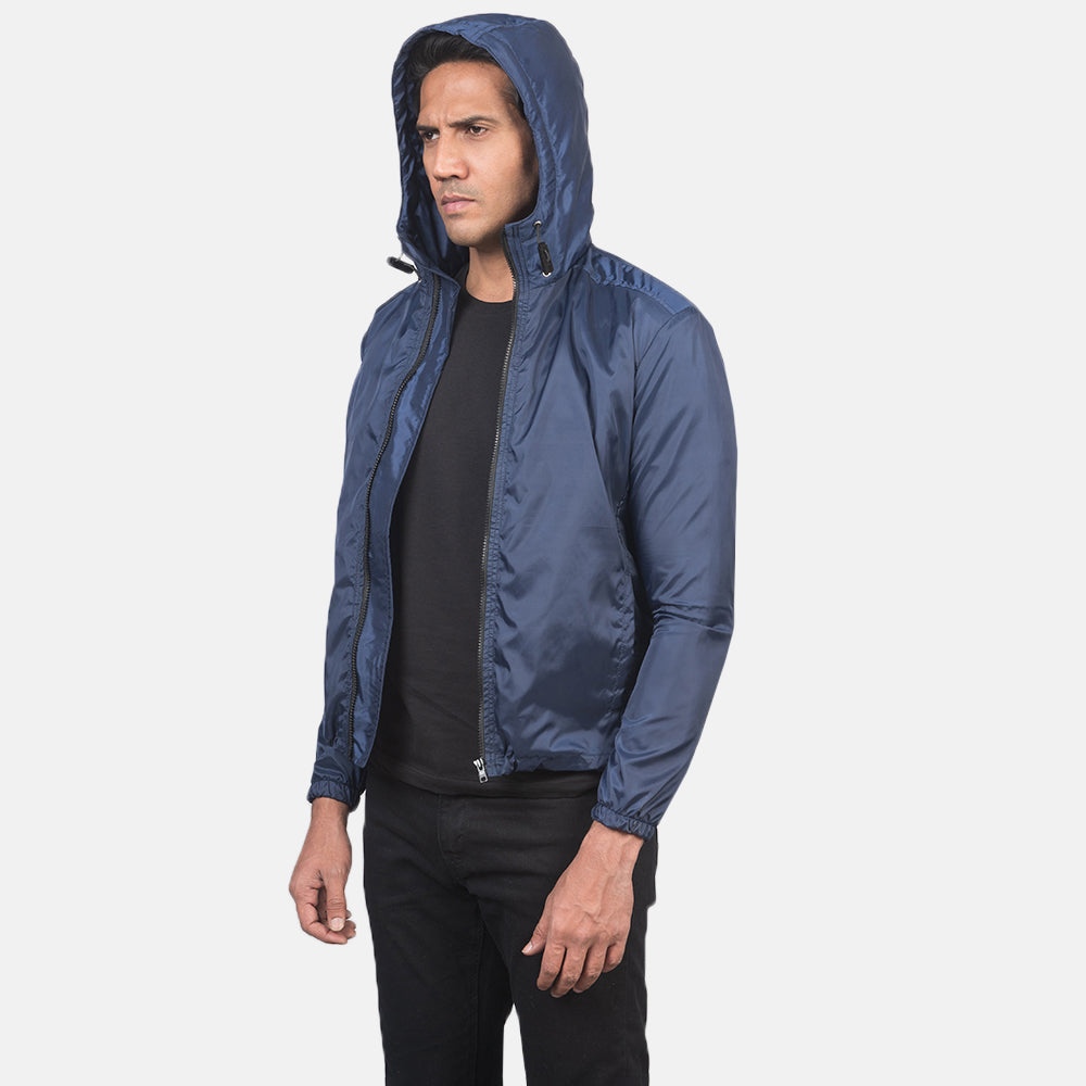 Jimmy Blue Hooded Windbreaker Jacket - image 4