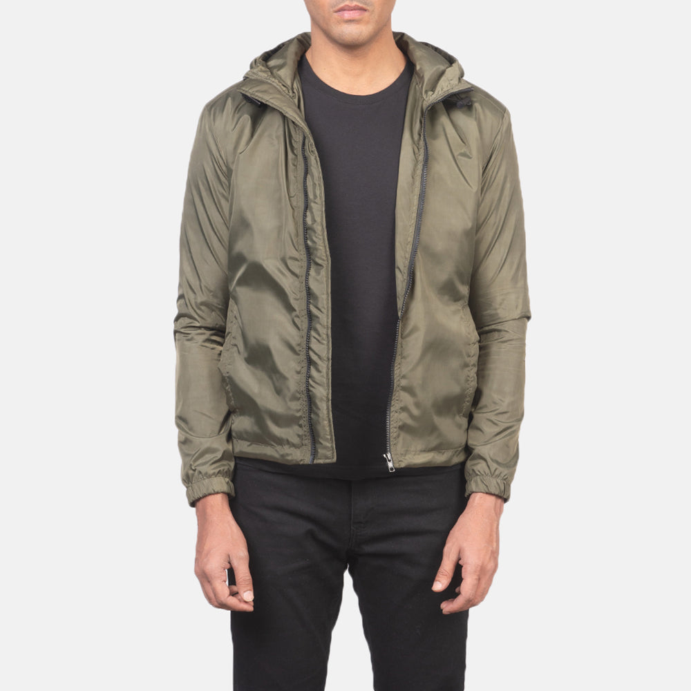 Jimmy Green Hooded Windbreaker Jacket - image 1